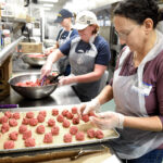meatballs being made